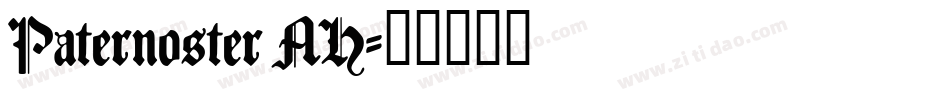 Paternoster AH字体转换